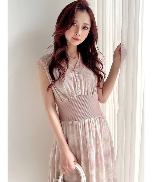 RESEXXY（リゼクシー）の「ウエストリブドレスワンピース（ワンピース・レディース・ブラック/ベージュ/ピンク/オレンジ・FREE）」の17枚目の写真