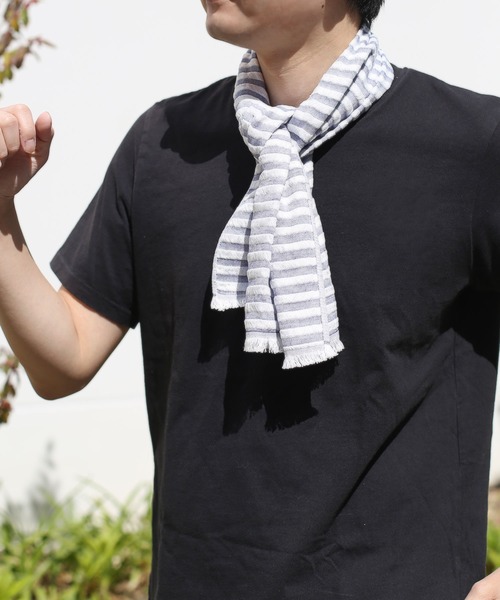 sankyo shokai(サンキョウショウカイ)の「接触冷感UVカットひんやりタオルマフラー(アウトドアグッズ・レディース・ネイビー/グレー/グレー系/ネイビー系・FREE)」の17枚目の写真