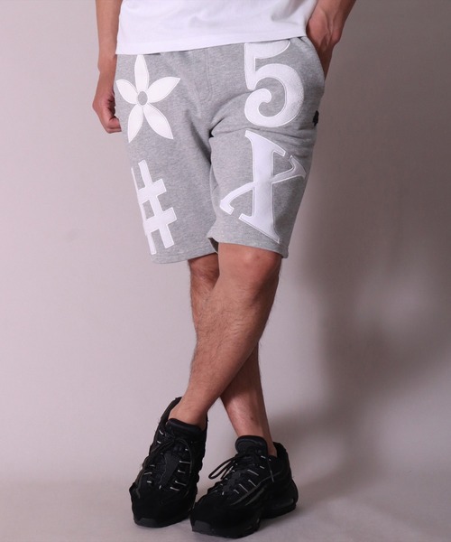 LUXE/R(ラグジュ)の「(RM)【ユニセックス】【LUXE/R】モノグラム ビッグ ロゴ ワッペン ショートパンツ(スウェットパンツ・メンズ・ホワイト/ブラック/杢グレー・MEDIUM/LARGE)」の21枚目の写真