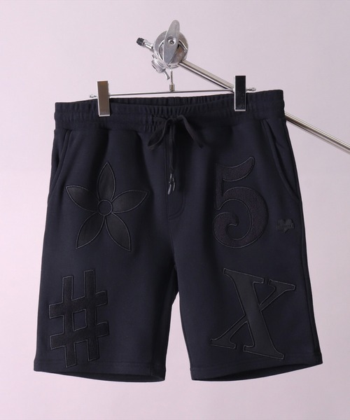 LUXE/R(ラグジュ)の「(RM)【ユニセックス】【LUXE/R】モノグラム ビッグ ロゴ ワッペン ショートパンツ(スウェットパンツ・メンズ・ホワイト/ブラック/杢グレー・MEDIUM/LARGE)」の13枚目の写真