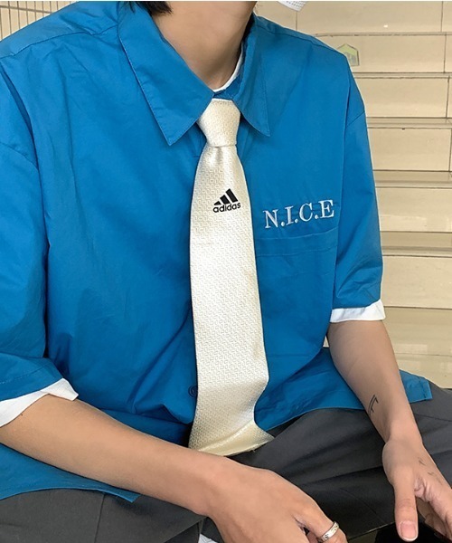 MGV(エムジーヴィー)の「刺繍ロゴデザインシャツ(シャツ/ブラウス・メンズ・ブルー/ブラック/ホワイト・MEDIUM/LARGE/X-LARGE)」の8枚目の写真