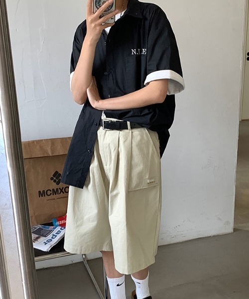 MGV(エムジーヴィー)の「刺繍ロゴデザインシャツ(シャツ/ブラウス・メンズ・ブルー/ブラック/ホワイト・MEDIUM/LARGE/X-LARGE)」の13枚目の写真