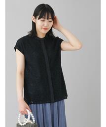 Te chichi CLASSIC | ラッセルレースバンドカラーブラウス(シャツ/ブラウス)