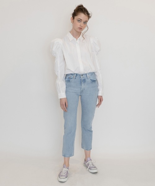 Levi's(リーバイス)の「シンクドスリーブブラウス BRIGHT WHITE(シャツ/ブラウス・レディース・マルチ・S/M/XS)」の6枚目の写真