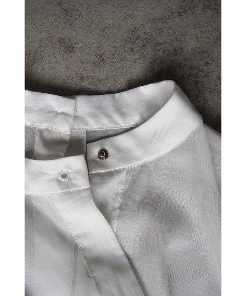 LA PEAU DE GEM(ラポドゥジェム)の「【LA PEAU DE GEM】ギャザースリーブブラウス(シャツ/ブラウス・レディース・ホワイト/ブラック・FREE)」の5枚目の写真