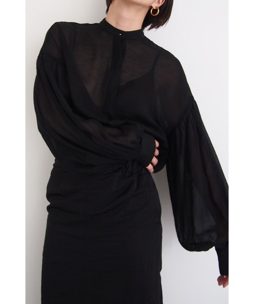 LA PEAU DE GEM(ラポドゥジェム)の「【LA PEAU DE GEM】ギャザースリーブブラウス(シャツ/ブラウス・レディース・ホワイト/ブラック・FREE)」の19枚目の写真