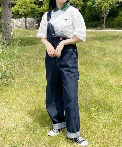 PairPair（ペアペア）の「襟配色ポロシャツ(ユニセックス)（ポロシャツ・メンズ・オフホワイト/グリーン/グレイッシュブルー・MEDIUM/LARGE）」の4枚目の写真