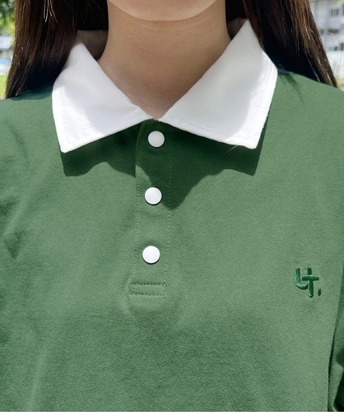 PairPair（ペアペア）の「襟配色ポロシャツ(ユニセックス)（ポロシャツ・メンズ・オフホワイト/グリーン/グレイッシュブルー・MEDIUM/LARGE）」の13枚目の写真