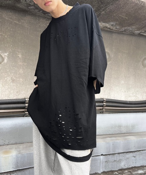 希少 14th addiction イマジンクロス レイヤード ダメージTシャツ 14th addiction ダメージ レイヤード カットソー v系 00s - メルカリ