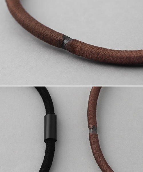 ANEMONE（アネモネ）の「シュシュ×デザインヘアゴム[4本セット]（ヘアゴム・レディース・ベージュ/ブルー/グリーン/ピンク/ブラック/ネイビー/ブラウン・FREE）」の11枚目の写真