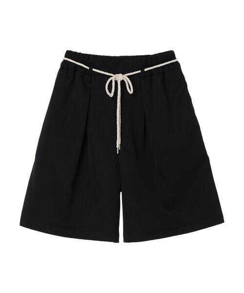 Green　Parks（グリーンパークス）の「タックハーフパンツ（その他パンツ・レディース・ブラック/ベージュ/テラコッタ・FREE）」の5枚目の写真