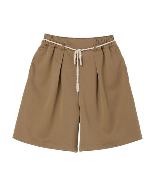 Green　Parks（グリーンパークス）の「タックハーフパンツ（その他パンツ・レディース・ブラック/ベージュ/テラコッタ・FREE）」の6枚目の写真