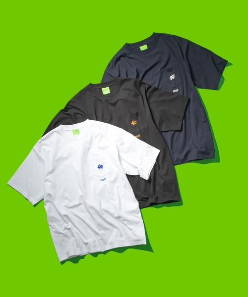 HUF（ハフ）の「HUF HOME BASE POCKET TEE / HUF ポケットTシャツ（Tシャツ/カットソー・メンズ・ホワイト/ブラック/ネイビー・LARGE/X-LARGE/XX-LARGE/SMALL/MEDIUM）」の10枚目の写真