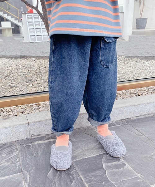 aimoha（アイモハ）の「aimoha-KIDS- 子供服フロントポケットデニムテーパードパンツ（チノパンツ・キッズ・ブラック/ブルー・120/80/90/100/110/130）」の18枚目の写真