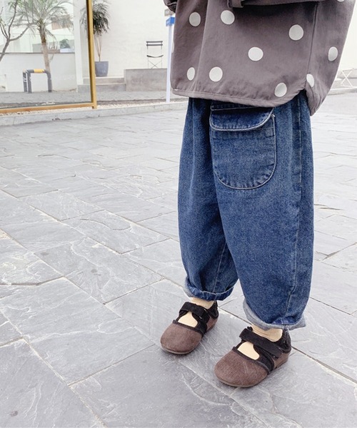 aimoha（アイモハ）の「aimoha-KIDS- 子供服フロントポケットデニムテーパードパンツ（チノパンツ・キッズ・ブラック/ブルー・120/80/90/100/110/130）」の13枚目の写真