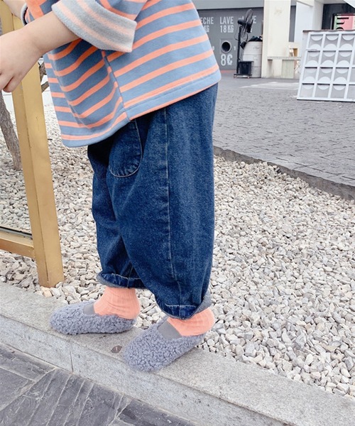 aimoha（アイモハ）の「aimoha-KIDS- 子供服フロントポケットデニムテーパードパンツ（チノパンツ・キッズ・ブラック/ブルー・120/80/90/100/110/130）」の3枚目の写真