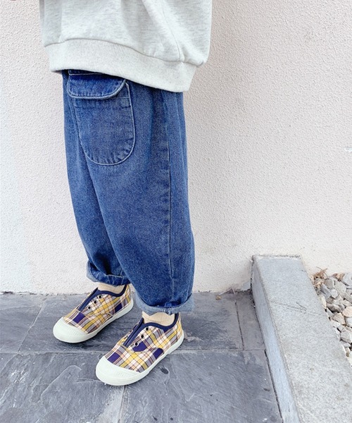 aimoha（アイモハ）の「aimoha-KIDS- 子供服フロントポケットデニムテーパードパンツ（チノパンツ・キッズ・ブラック/ブルー・120/80/90/100/110/130）」の9枚目の写真