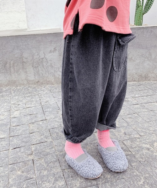 aimoha（アイモハ）の「aimoha-KIDS- 子供服フロントポケットデニムテーパードパンツ（チノパンツ・キッズ・ブラック/ブルー・120/80/90/100/110/130）」の10枚目の写真