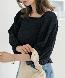 Kastane | ギンガムシャーリングブラウス(シャツ/ブラウス)