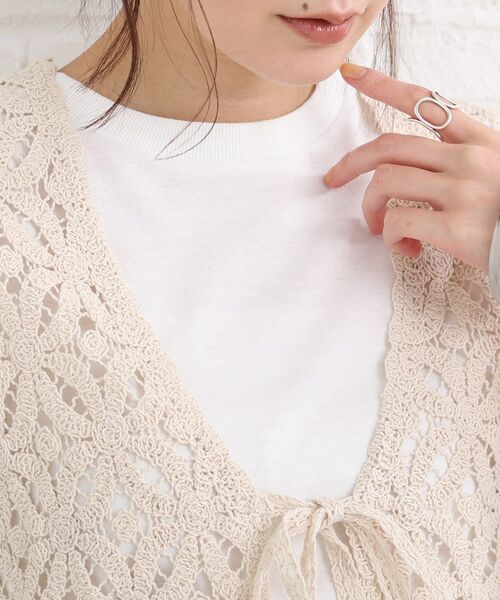 SHOO・LA・RUE(シューラルー)の「◆クロシェニットベスト(ベスト・レディース・ブラック/レンガ/アイボリー・02/03)」の7枚目の写真