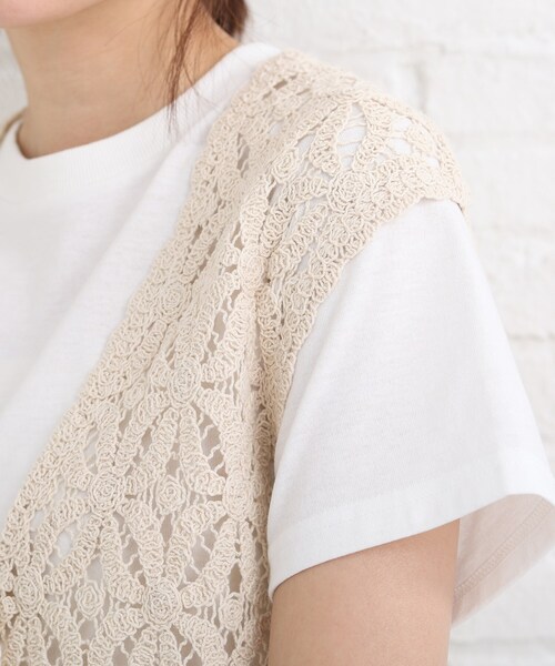 SHOO・LA・RUE(シューラルー)の「◆クロシェニットベスト(ベスト・レディース・ブラック/レンガ/アイボリー・02/03)」の8枚目の写真