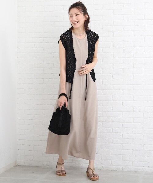 SHOO・LA・RUE(シューラルー)の「◆クロシェニットベスト(ベスト・レディース・ブラック/レンガ/アイボリー・02/03)」の22枚目の写真