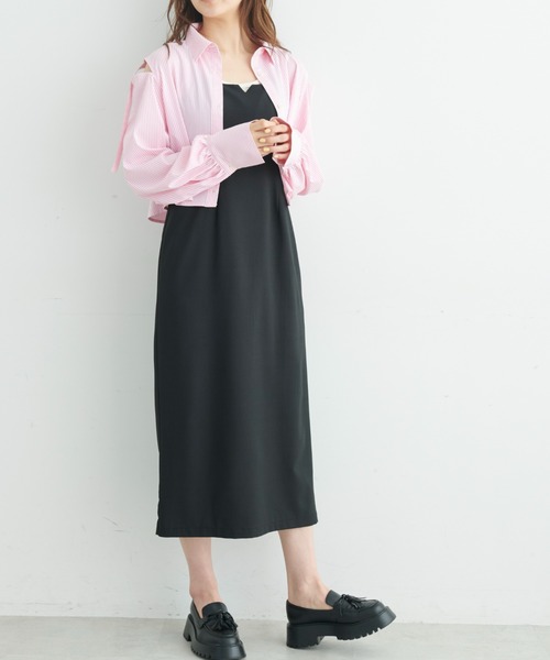 FREE'S MART（フリーズマート）の「◆肩あきクロップドシャツ（シャツ/ブラウス・レディース・ホワイト/ブルー/ピンク系その他・FREE）」の6枚目の写真