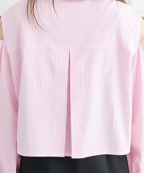 FREE'S MART（フリーズマート）の「◆肩あきクロップドシャツ（シャツ/ブラウス・レディース・ホワイト/ブルー/ピンク系その他・FREE）」の8枚目の写真