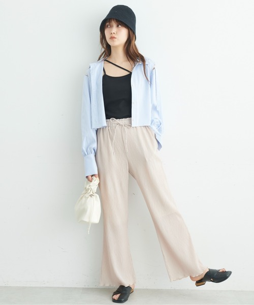 FREE'S MART（フリーズマート）の「◆肩あきクロップドシャツ（シャツ/ブラウス・レディース・ホワイト/ブルー/ピンク系その他・FREE）」の15枚目の写真