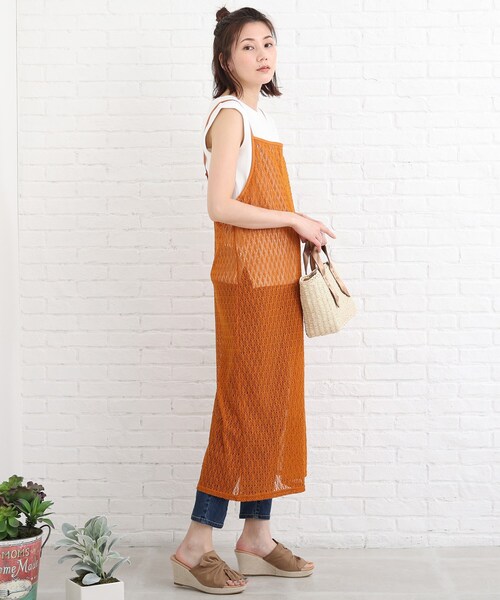 SHOO・LA・RUE（シューラルー）の「◆レースキャミワンピース（ワンピース・レディース・アイボリー/ブラック/レンガ・00）」の5枚目の写真