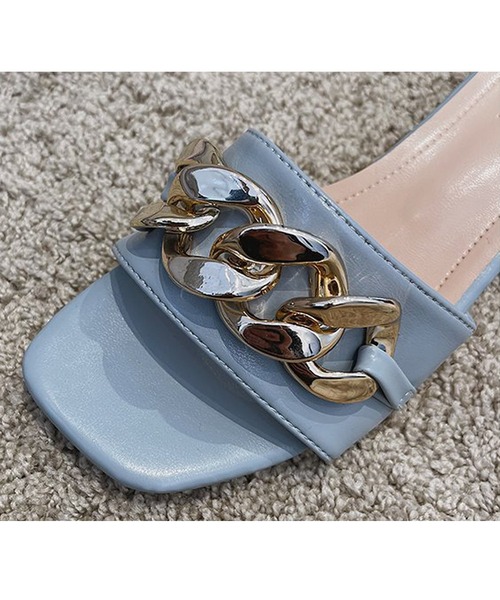 LAFFMO(ラフモ)の「ビッグチェーンミュールサンダル(サンダル・レディース・ベージュ/ブルー・SMALL/MEDIUM/LARGE)」の19枚目の写真