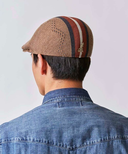 KANGOL(カンゴール)の「KANGOL Slick Stripe 507(ハンチング/ベレー帽・メンズ・ブラック/グリーン/キャメル・LARGE/X-LARGE)」の7枚目の写真
