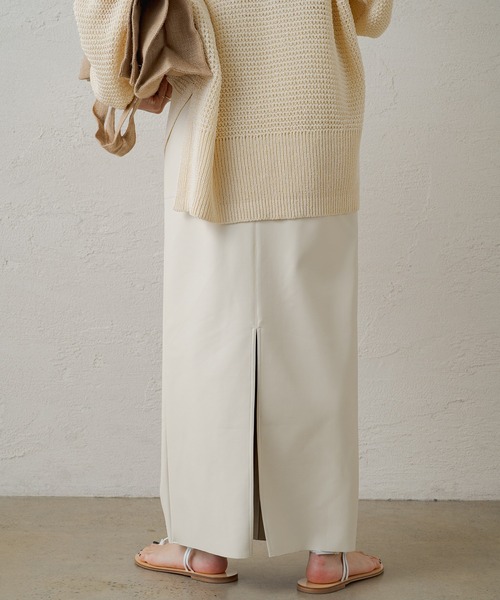 Loungedress（ラウンジドレス) 　フェイクレザーフレアスカート LOUNGEDRESS（ラウンジドレス）の「フェイクレザーフレア