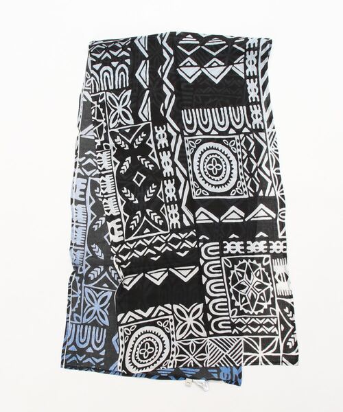 チャイハネ（チャイハネ）の「【チャイハネ】幾何学柄カパストール（ストール/ショール・レディース・ブラック/パープル/キャメル/カーキ・FREE）」の2枚目の写真