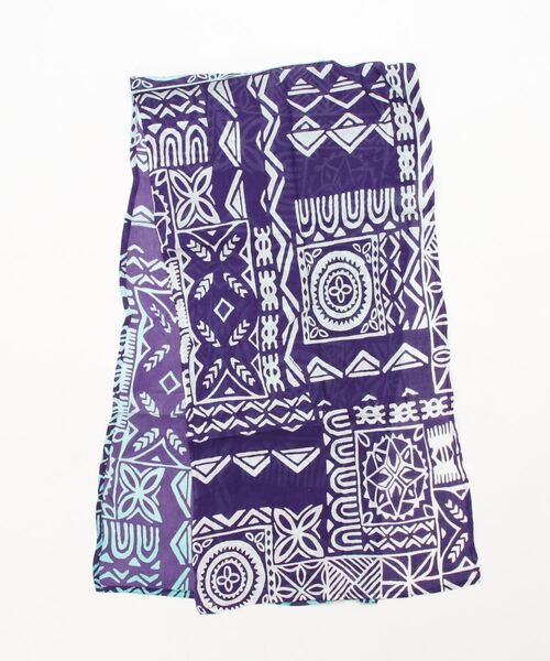 チャイハネ（チャイハネ）の「【チャイハネ】幾何学柄カパストール（ストール/ショール・レディース・ブラック/パープル/キャメル/カーキ・FREE）」の5枚目の写真