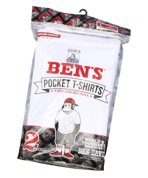 BEN DAVIS ORIGINALS（ベンデイビスオリジナルス）の「BEN DAVIS 2 PACK POCKET TEE（Tシャツ/カットソー・メンズ・ホワイト/ブラック/ネイビー・MEDIUM/X-LARGE/LARGE）」の12枚目の写真