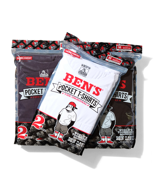 BEN DAVIS ORIGINALS（ベンデイビスオリジナルス）の「BEN DAVIS 2 PACK POCKET TEE（Tシャツ/カットソー・メンズ・ホワイト/ブラック/ネイビー・MEDIUM/X-LARGE/LARGE）」の14枚目の写真