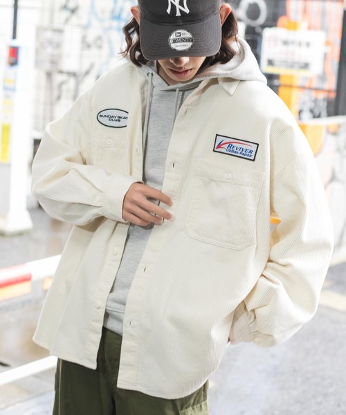 WEGO(ウィゴー)の「WEGO/【セットアップ対応商品】【付属ワッペン付き】コーデュロイスケーターワークシャツ(シャツ/ブラウス・メンズ・ブルー/アイボリー/ベージュ・MEDIUM/LARGE)」の22枚目の写真