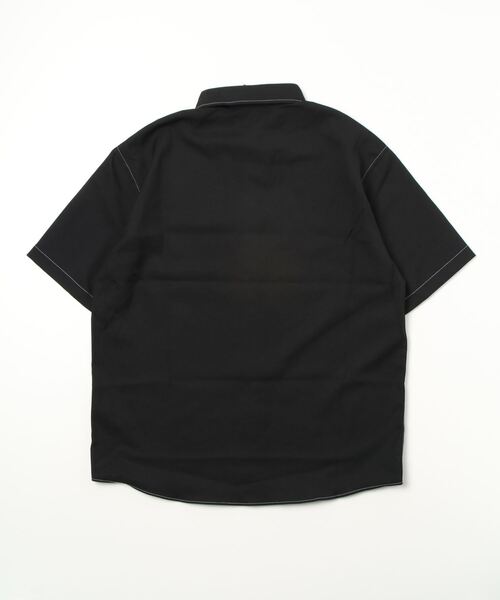 Figments(フィグメンツ)の「ステッチ半袖シャツ(シャツ/ブラウス・レディース・ホワイト/ブラック・FREE)」の6枚目の写真