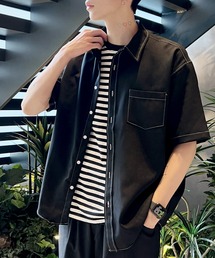 Figments | ステッチ半袖シャツ(シャツ/ブラウス)