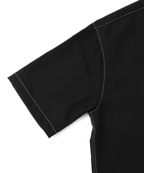 Figments(フィグメンツ)の「ステッチ半袖シャツ(シャツ/ブラウス・レディース・ホワイト/ブラック・FREE)」の12枚目の写真