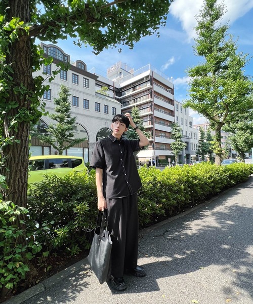 Figments(フィグメンツ)の「ステッチ半袖シャツ(シャツ/ブラウス・レディース・ホワイト/ブラック・FREE)」の13枚目の写真