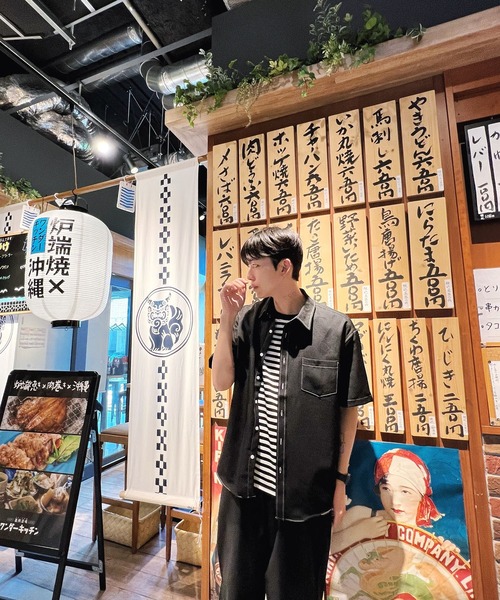 Figments(フィグメンツ)の「ステッチ半袖シャツ(シャツ/ブラウス・レディース・ホワイト/ブラック・FREE)」の15枚目の写真