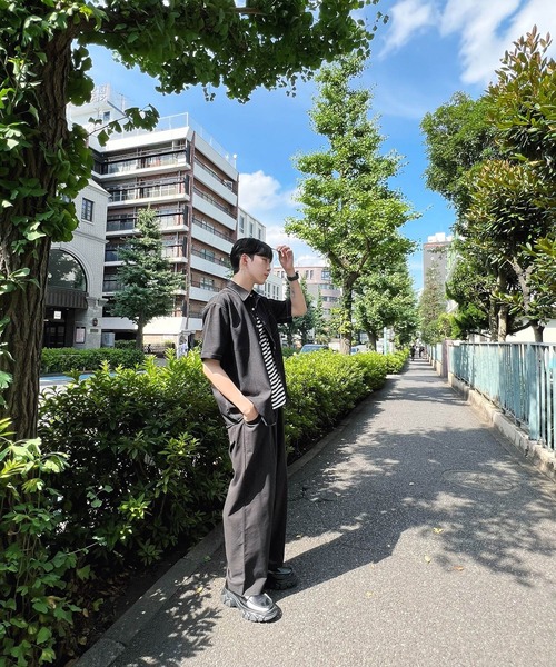 Figments(フィグメンツ)の「ステッチ半袖シャツ(シャツ/ブラウス・レディース・ホワイト/ブラック・FREE)」の17枚目の写真