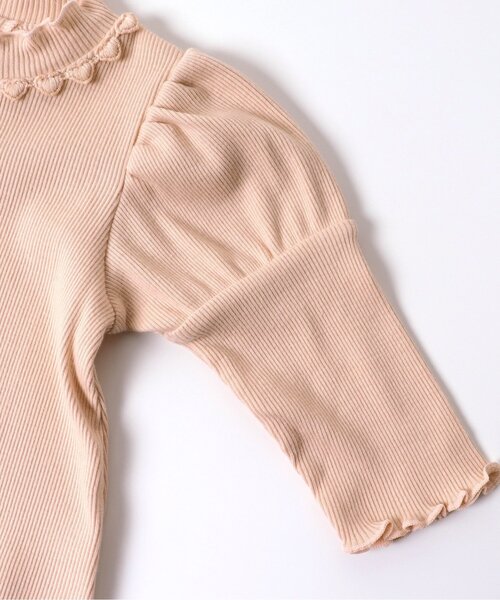 apres les cours（アプレレクール）の「レース付きリブボディースーツ（肌着・キッズ・アイボリー/ピンク・70/80）」の8枚目の写真