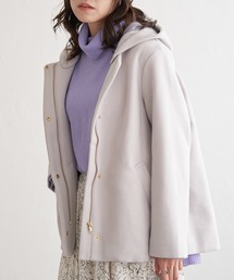 ikka | 【雑誌 SPRiNG 12月号掲載】RENUメルトンフード取り外しジャケット(ノーカラーコート)