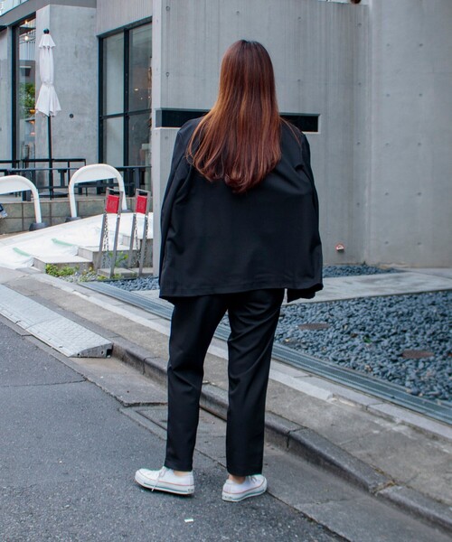 GLOSTER(グロスター)の「ノーカラージャケット&イージーパンツ セットアップ【ジャケット+パンツの2点セット】setup(セットアップ・メンズ・ブラック/ベージュ/グレー・S/M/L)」の7枚目の写真