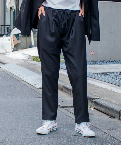 GLOSTER(グロスター)の「ノーカラージャケット&イージーパンツ セットアップ【ジャケット+パンツの2点セット】setup(セットアップ・メンズ・ブラック/ベージュ/グレー・S/M/L)」の11枚目の写真