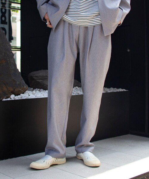 GLOSTER(グロスター)の「ノーカラージャケット&イージーパンツ セットアップ【ジャケット+パンツの2点セット】setup(セットアップ・メンズ・ブラック/ベージュ/グレー・S/M/L)」の18枚目の写真