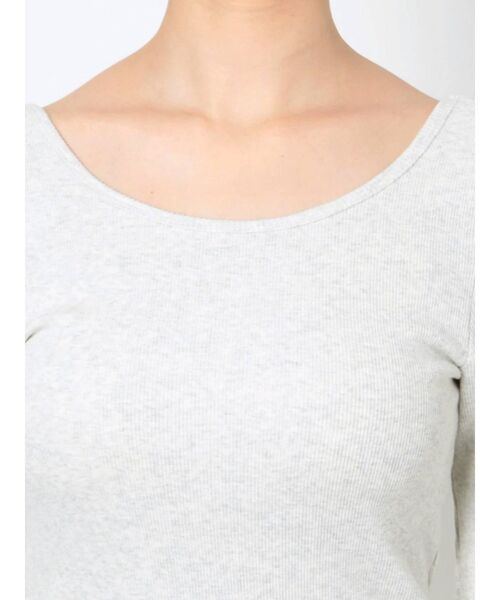 GYDA（ジェイダ）の「【TINY低身長さん向け】バックオープンディープスリットテレコワンピース（ワンピース・レディース・ライトグレー/ブラック/カーキ・FREE）」の16枚目の写真